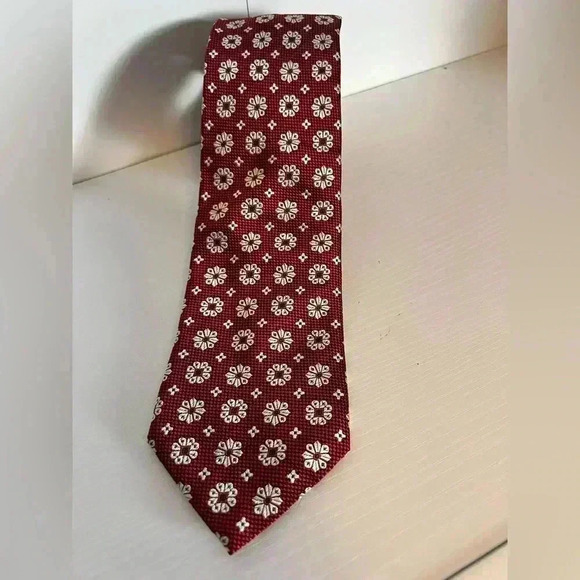 Daniel Cremieux Archive Collection Tie Silk Red Made in Italy - Picture 1 of 5